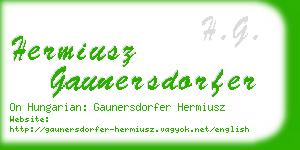 hermiusz gaunersdorfer business card